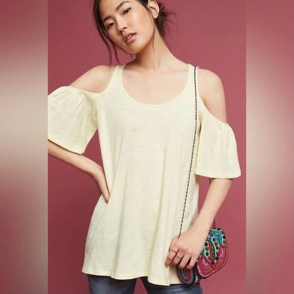Anthropologie Tops - New PURE+GOOD Promenade Open-Shoulder Top NWT